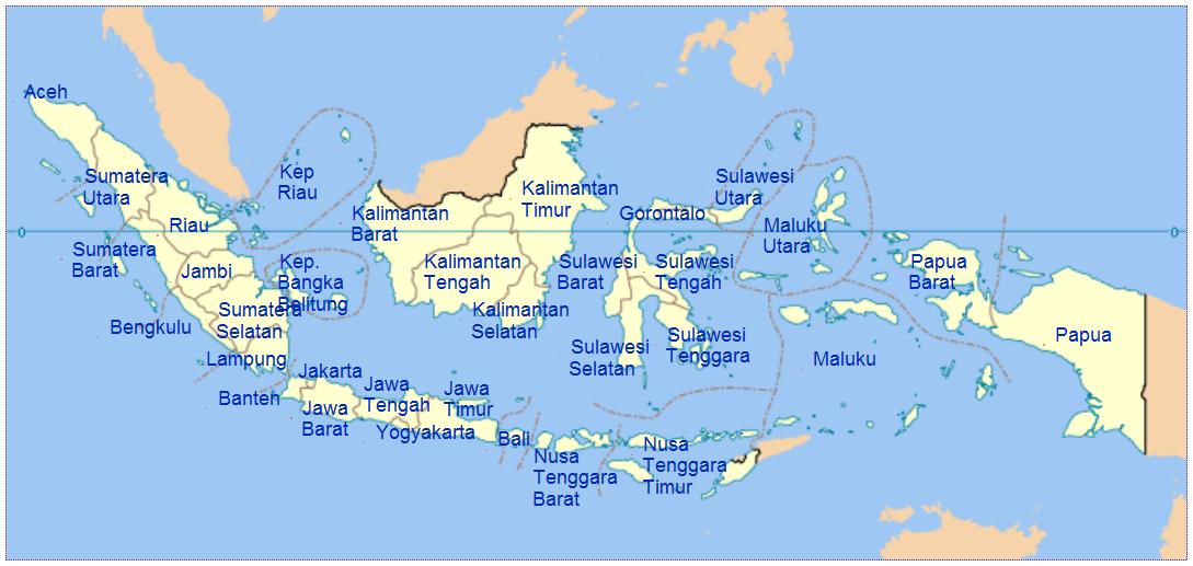 34 Daftar Provinsi di Indonesia Beserta Nama Ibukotanya